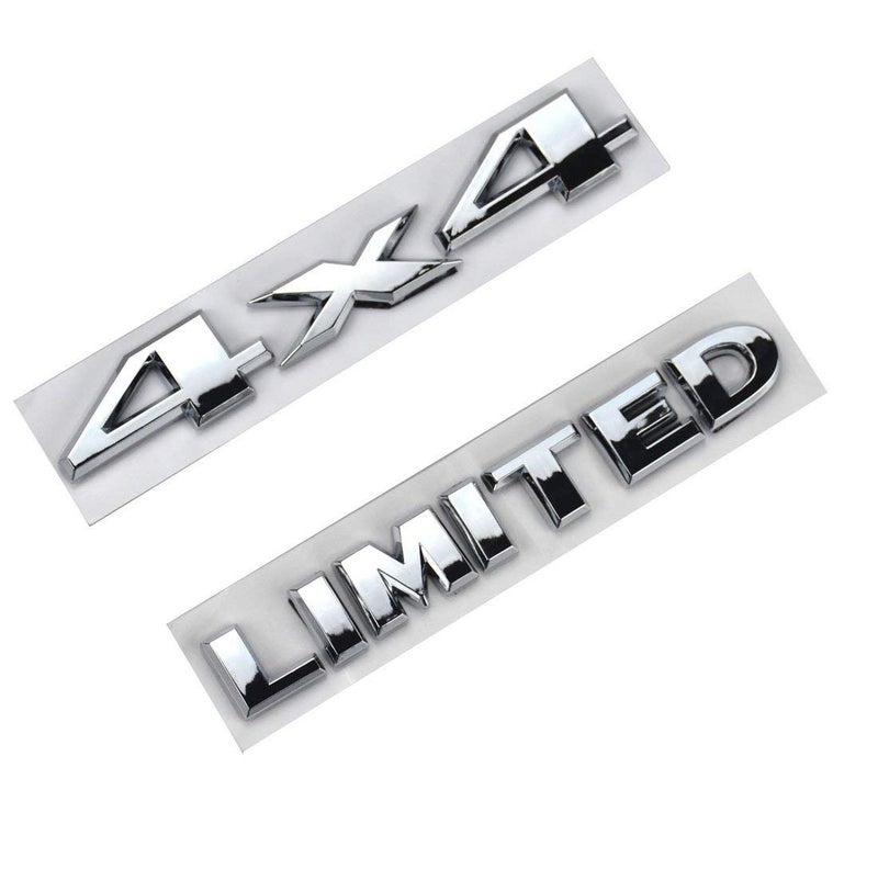EmbRoom Universal LIMITED Plus 4X4 Sticker Emblem Rear Trunk Decal Badge (Chrome) - Image 1